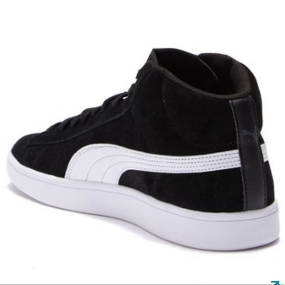Puma | Men’s Smash V2 Mid Black Sneakers Size 8.5 - Picture 2 of 8